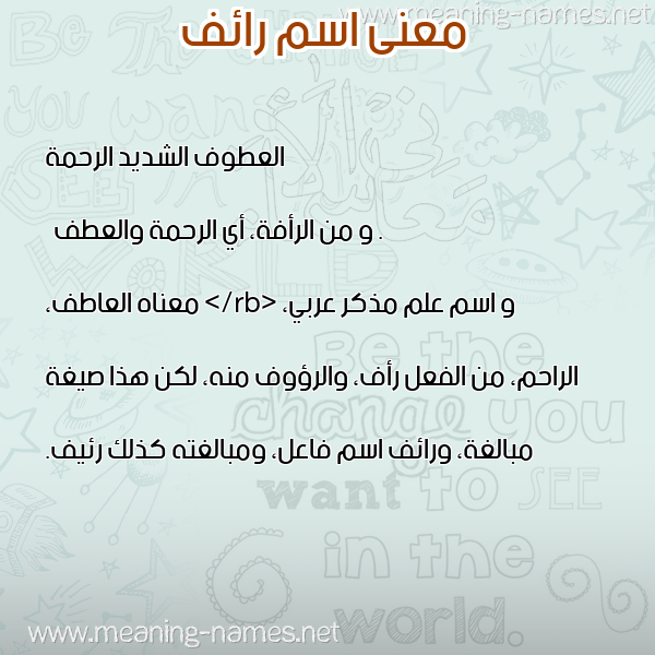معاني الأسماء على صورة